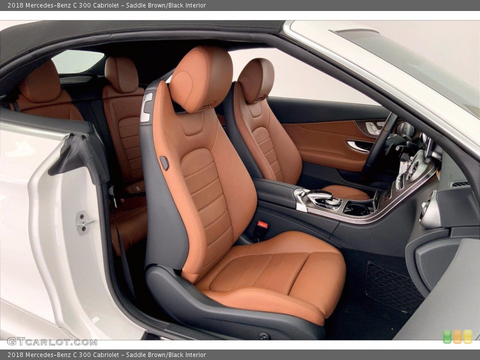 Saddle Brown/Black Interior Front Seat for the 2018 Mercedes-Benz C 300 Cabriolet #142264560