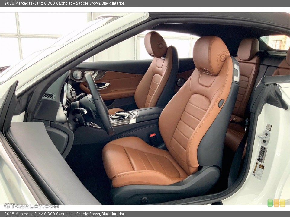 Saddle Brown/Black Interior Front Seat for the 2018 Mercedes-Benz C 300 Cabriolet #142264899