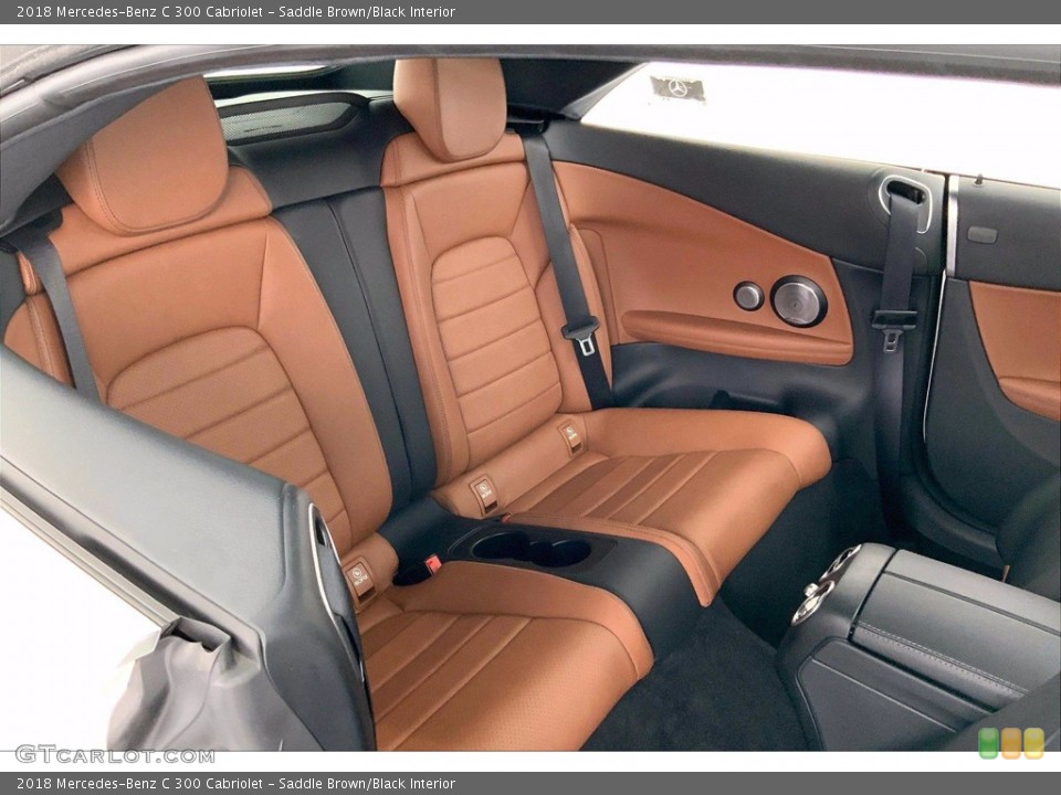 Saddle Brown/Black Interior Rear Seat for the 2018 Mercedes-Benz C 300 Cabriolet #142264927