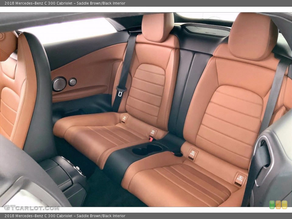 Saddle Brown/Black Interior Rear Seat for the 2018 Mercedes-Benz C 300 Cabriolet #142264960