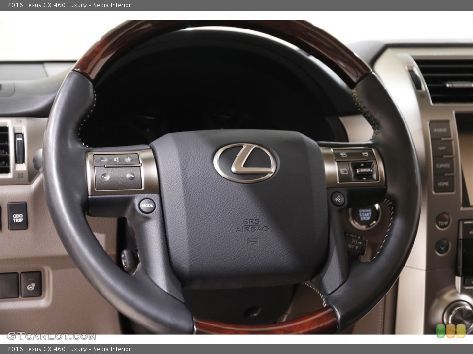 Sepia Interior Steering Wheel for the 2016 Lexus GX 460 Luxury #142267276
