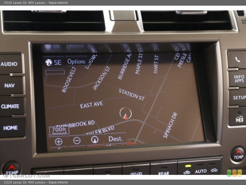 Sepia Interior Navigation for the 2016 Lexus GX 460 Luxury #142267366