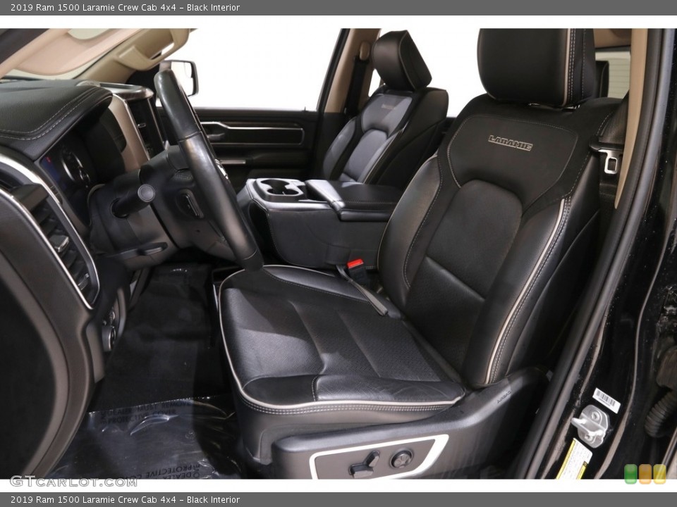 Black Interior Front Seat for the 2019 Ram 1500 Laramie Crew Cab 4x4 #142267987