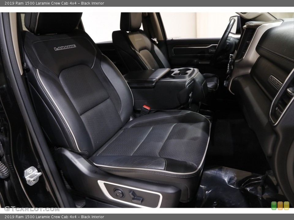 Black Interior Front Seat for the 2019 Ram 1500 Laramie Crew Cab 4x4 #142268233