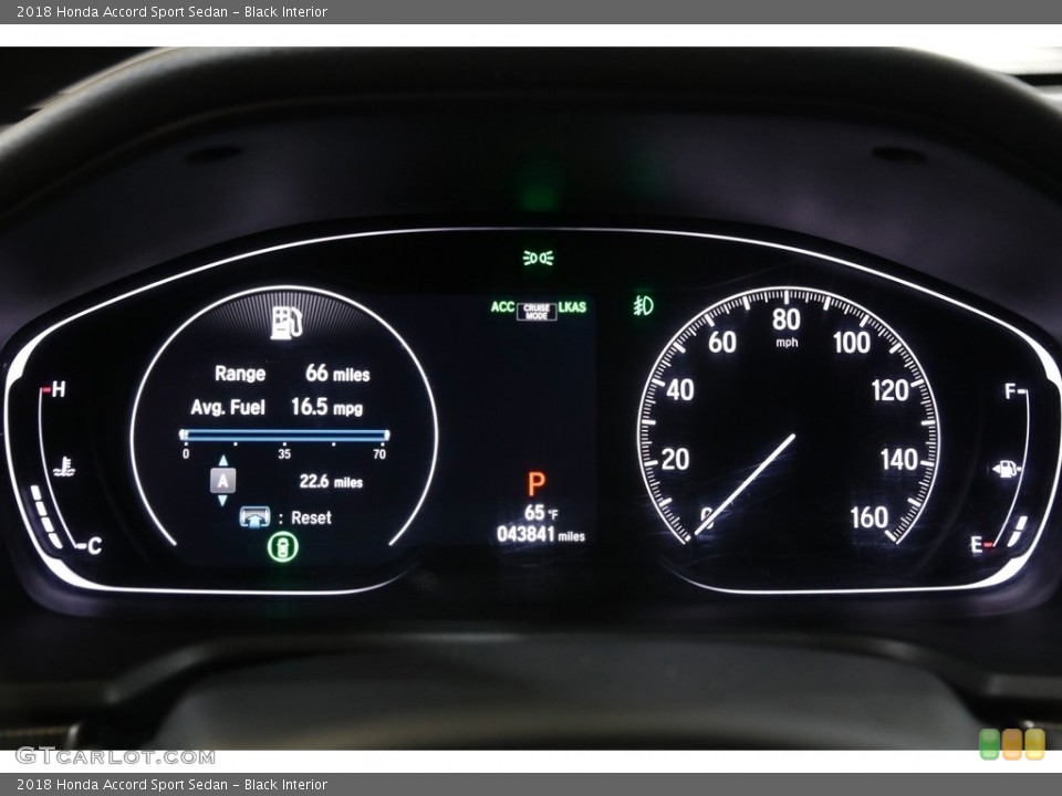 Black Interior Gauges for the 2018 Honda Accord Sport Sedan #142269376