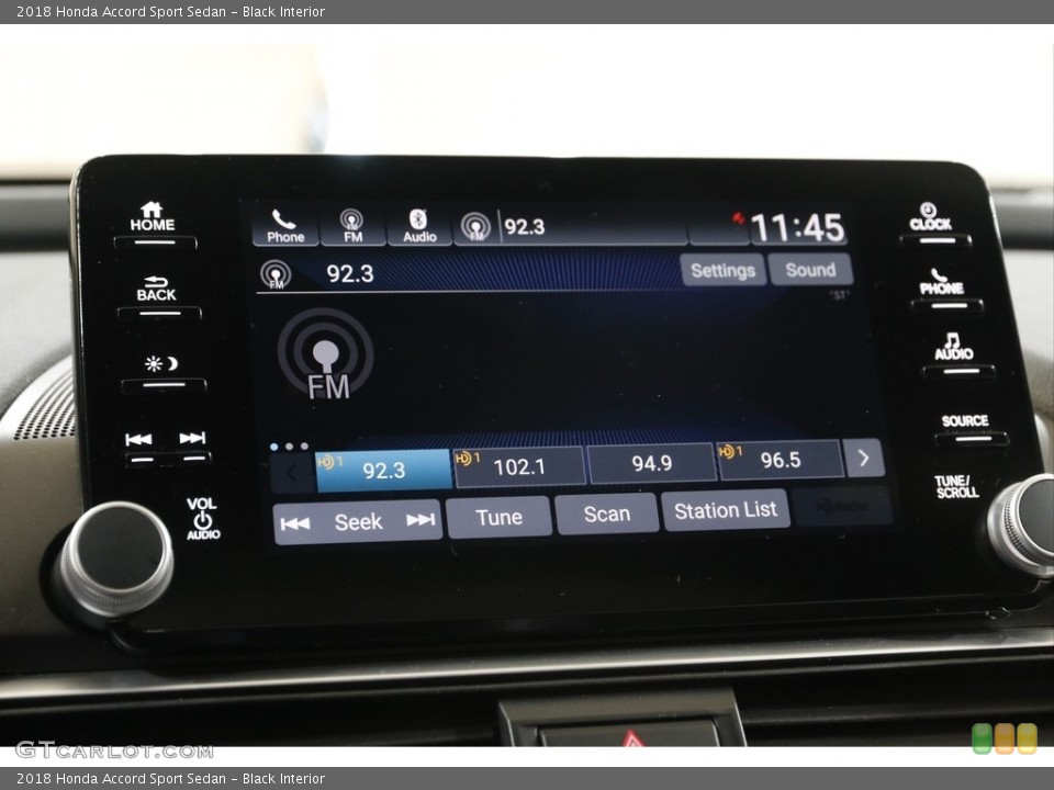 Black Interior Controls for the 2018 Honda Accord Sport Sedan #142269418
