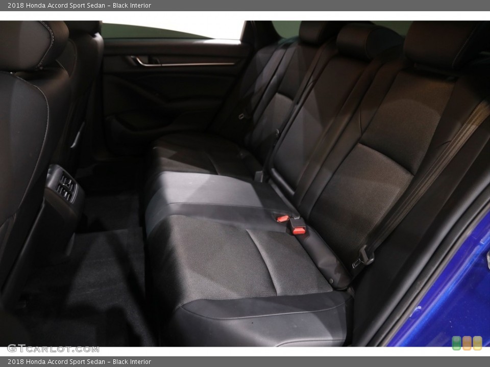 Black Interior Rear Seat for the 2018 Honda Accord Sport Sedan #142269559