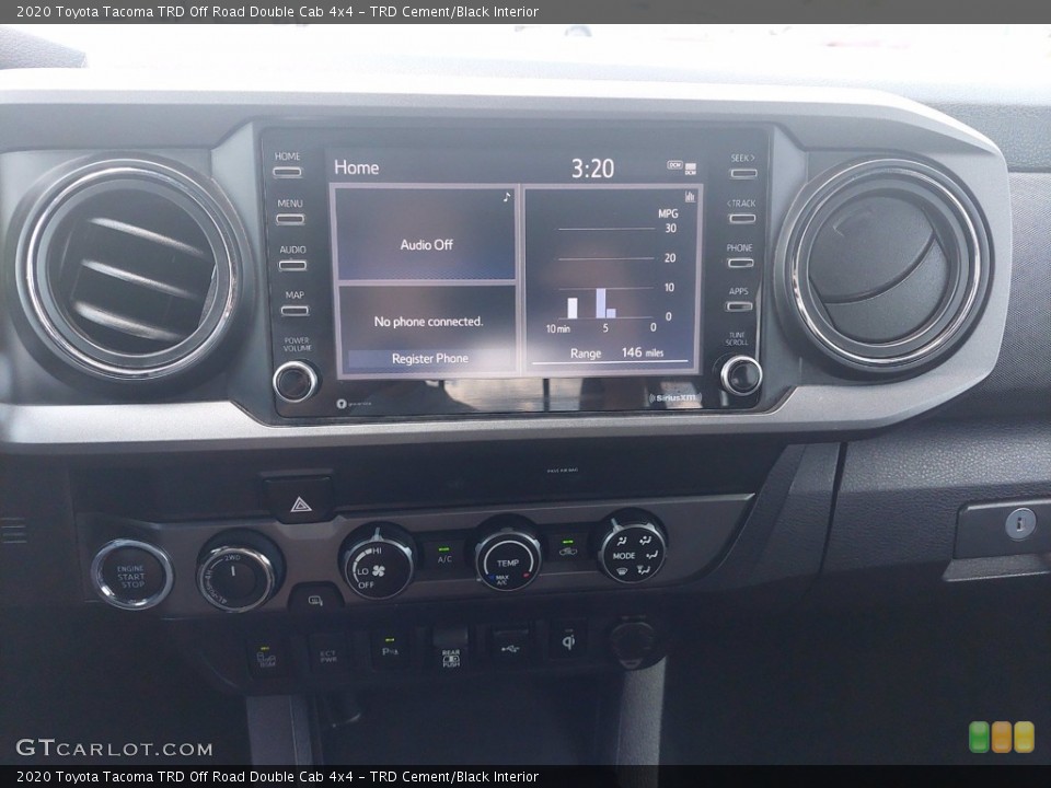 TRD Cement/Black Interior Controls for the 2020 Toyota Tacoma TRD Off Road Double Cab 4x4 #142269970