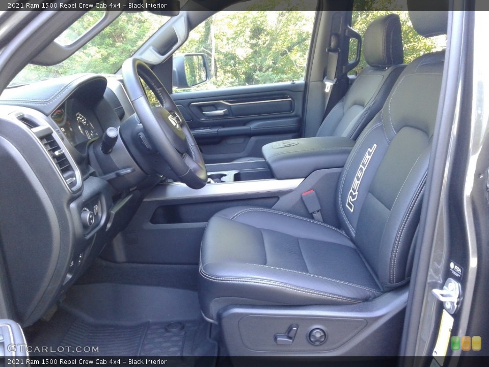 Black Interior Front Seat for the 2021 Ram 1500 Rebel Crew Cab 4x4 #142270186