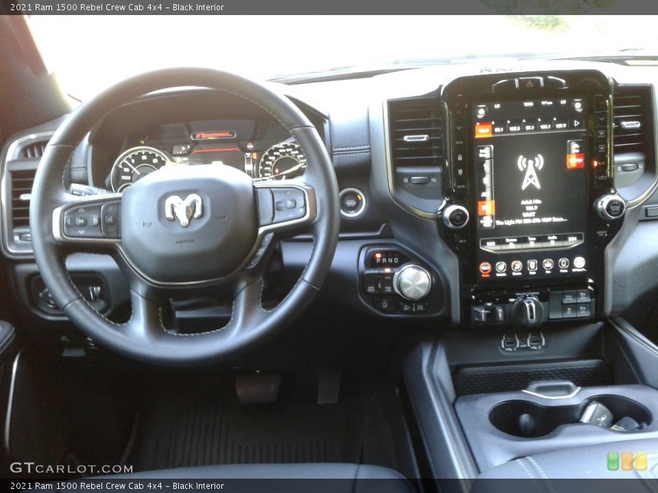 Black Interior Dashboard for the 2021 Ram 1500 Rebel Crew Cab 4x4 #142270327