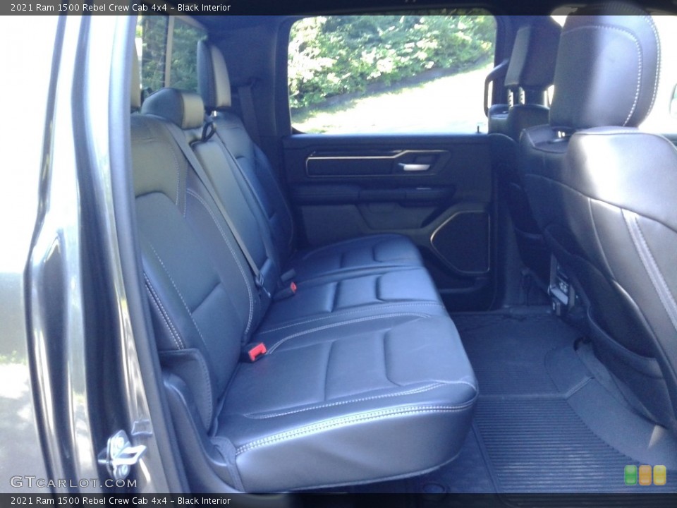 Black Interior Rear Seat for the 2021 Ram 1500 Rebel Crew Cab 4x4 #142270366