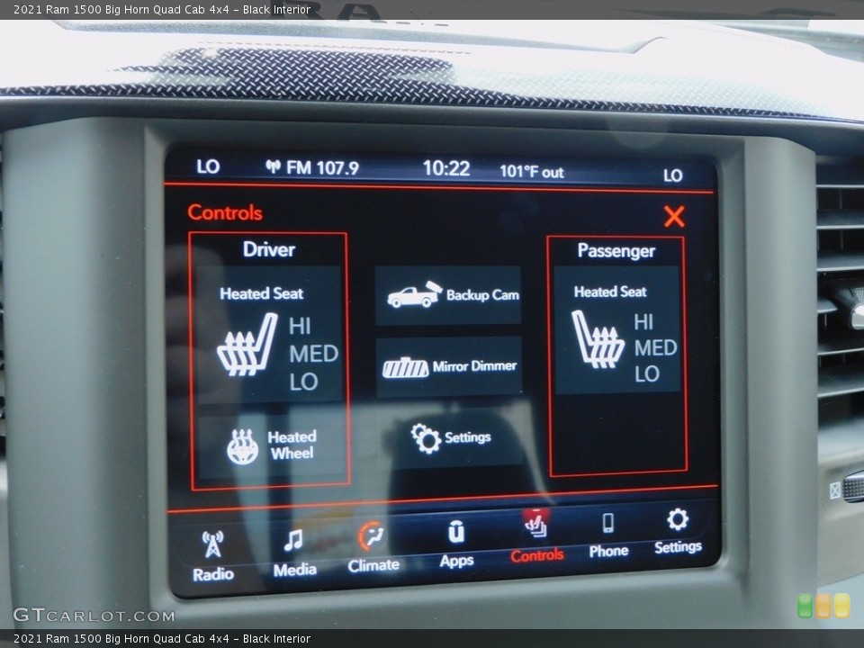 Black Interior Controls for the 2021 Ram 1500 Big Horn Quad Cab 4x4 #142271173