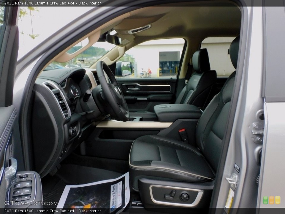 Black Interior Front Seat for the 2021 Ram 1500 Laramie Crew Cab 4x4 #142272925