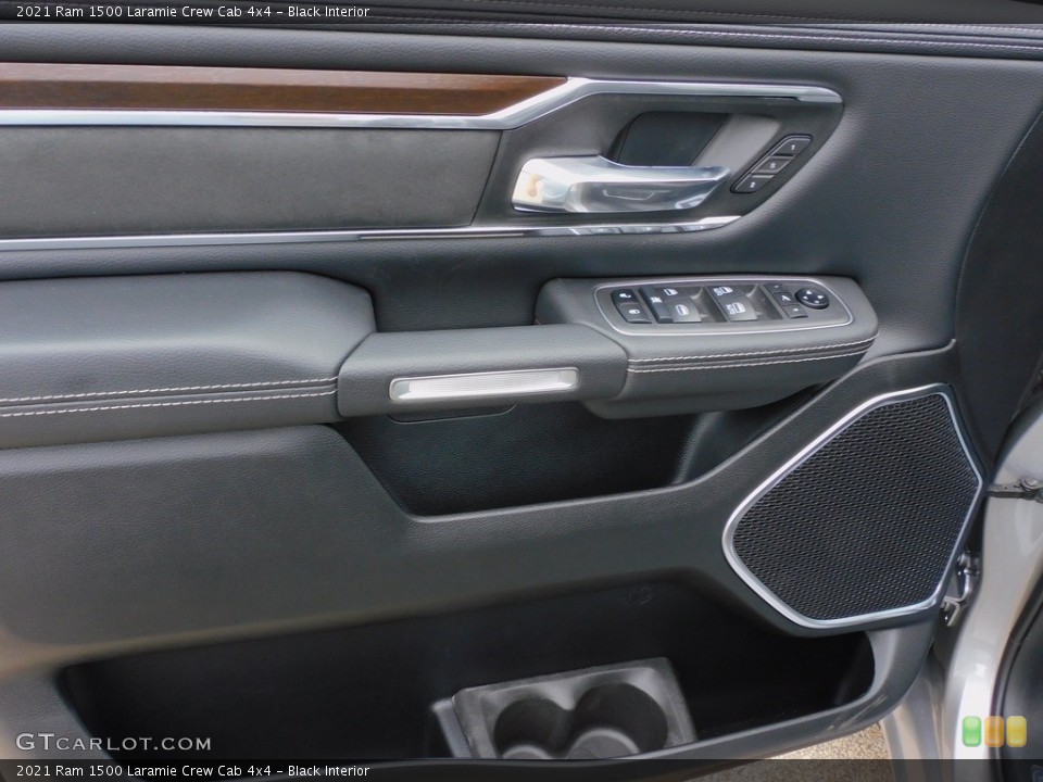 Black Interior Door Panel for the 2021 Ram 1500 Laramie Crew Cab 4x4 #142272985