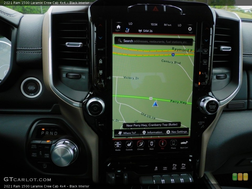 Black Interior Navigation for the 2021 Ram 1500 Laramie Crew Cab 4x4 #142273006