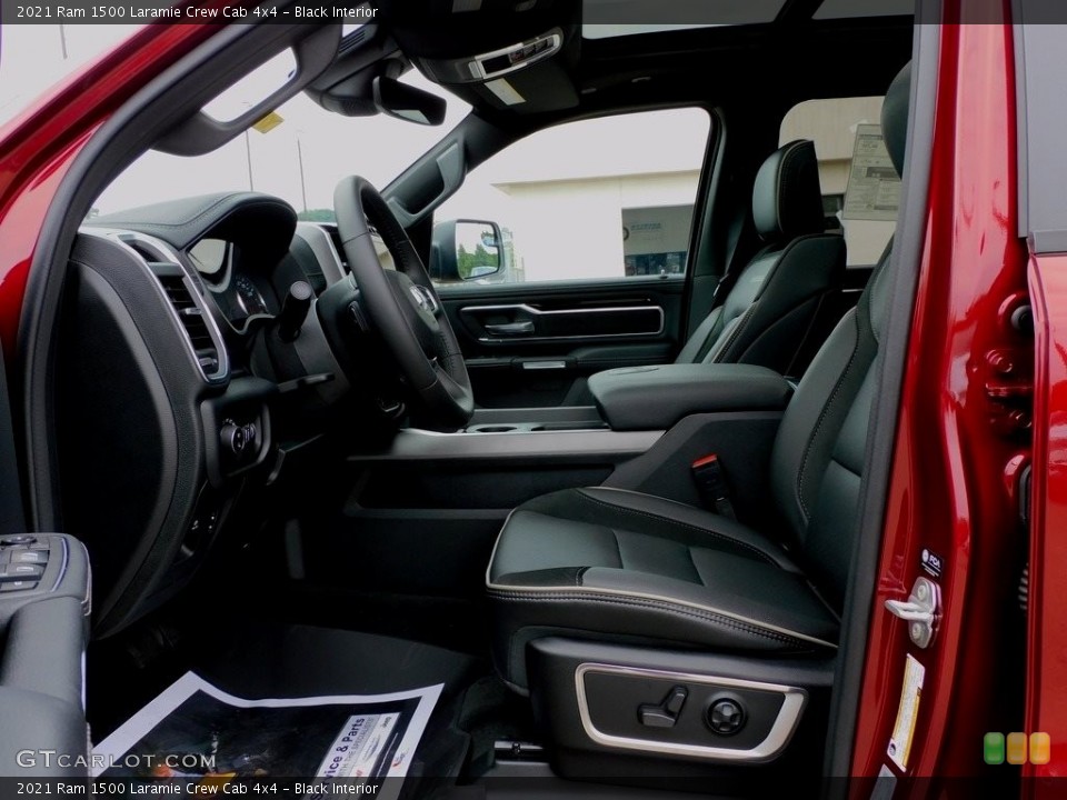 Black Interior Front Seat for the 2021 Ram 1500 Laramie Crew Cab 4x4 #142273354