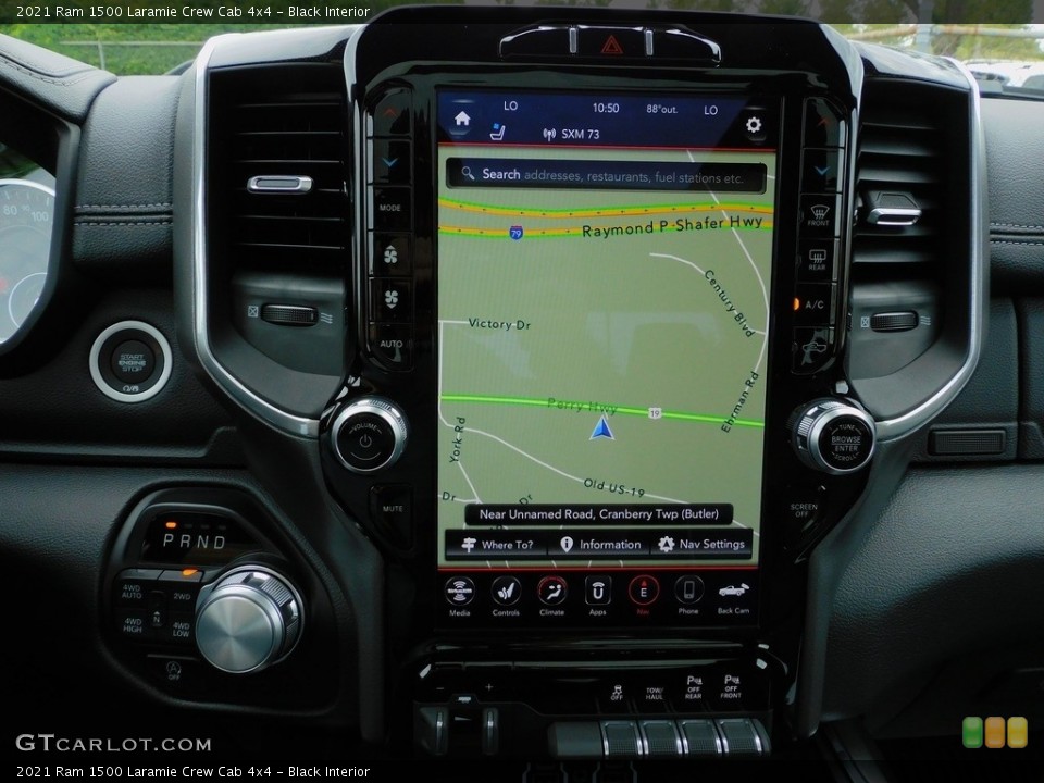 Black Interior Navigation for the 2021 Ram 1500 Laramie Crew Cab 4x4 #142273459