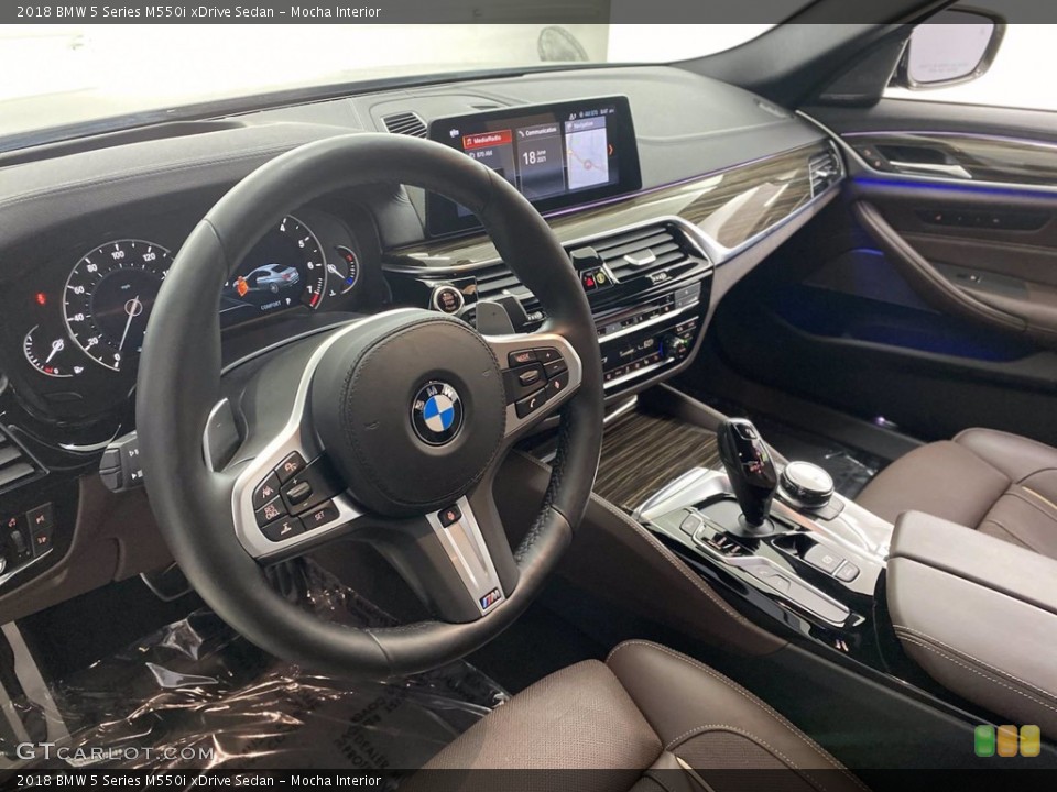 Mocha Interior Dashboard for the 2018 BMW 5 Series M550i xDrive Sedan #142275745