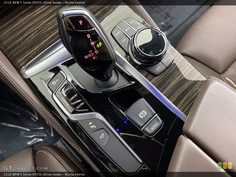 Mocha Interior Transmission for the 2018 BMW 5 Series M550i xDrive Sedan #142275904