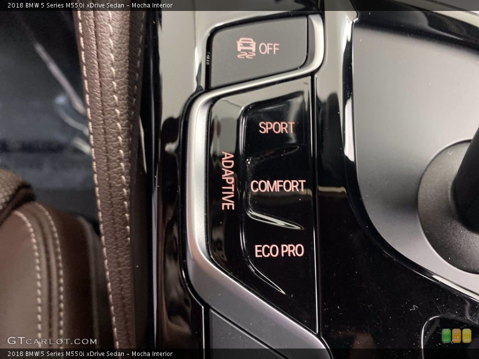 Mocha Interior Controls for the 2018 BMW 5 Series M550i xDrive Sedan #142275916