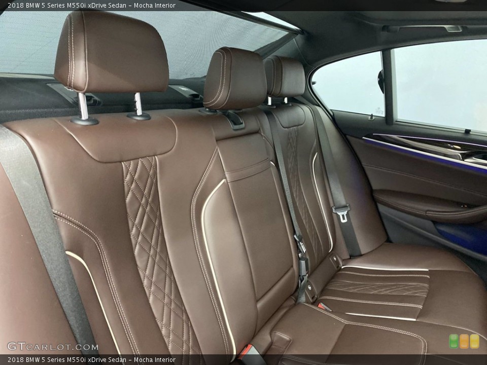 Mocha Interior Rear Seat for the 2018 BMW 5 Series M550i xDrive Sedan #142276024
