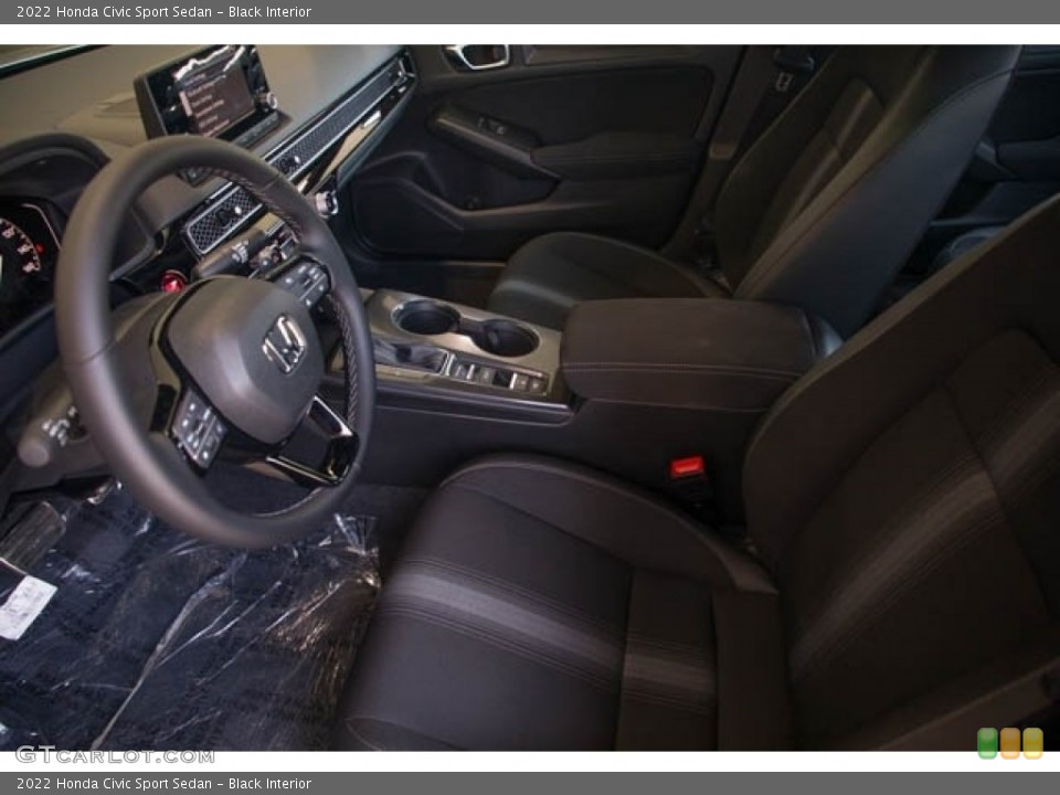 Black Interior Front Seat for the 2022 Honda Civic Sport Sedan #142288771