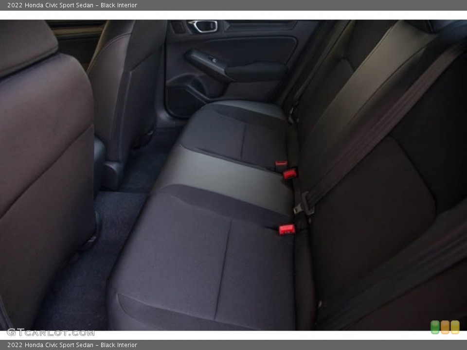 Black Interior Rear Seat for the 2022 Honda Civic Sport Sedan #142288780