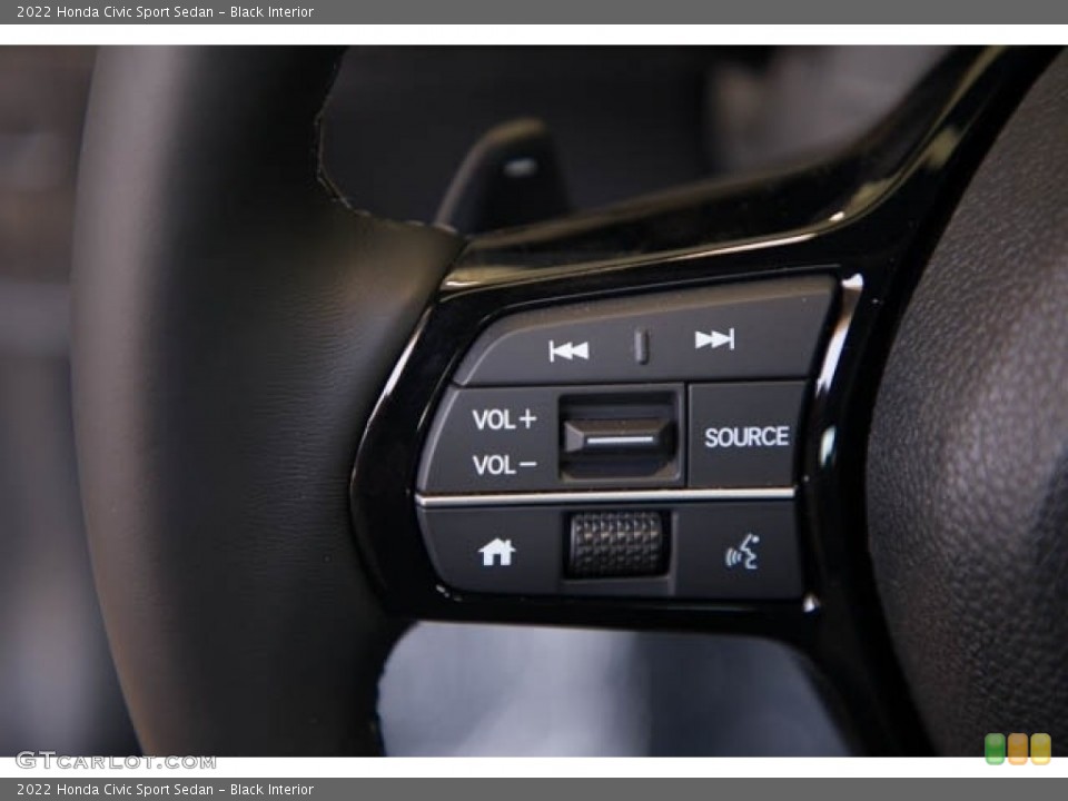 Black Interior Steering Wheel for the 2022 Honda Civic Sport Sedan #142288828