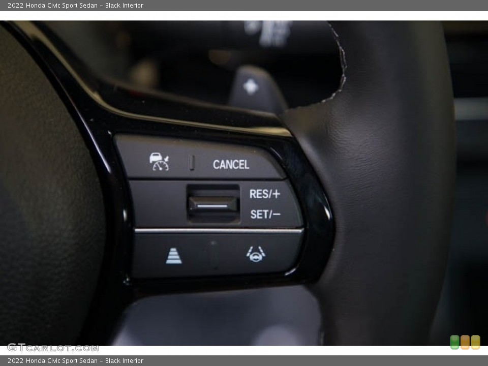 Black Interior Steering Wheel for the 2022 Honda Civic Sport Sedan #142288837