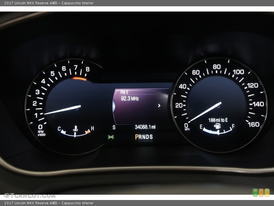 Cappuccino Interior Gauges for the 2017 Lincoln MKX Reserve AWD #142289284
