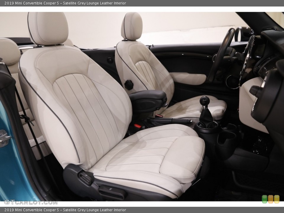 Satellite Grey Lounge Leather Interior Front Seat for the 2019 Mini Convertible Cooper S #142289656