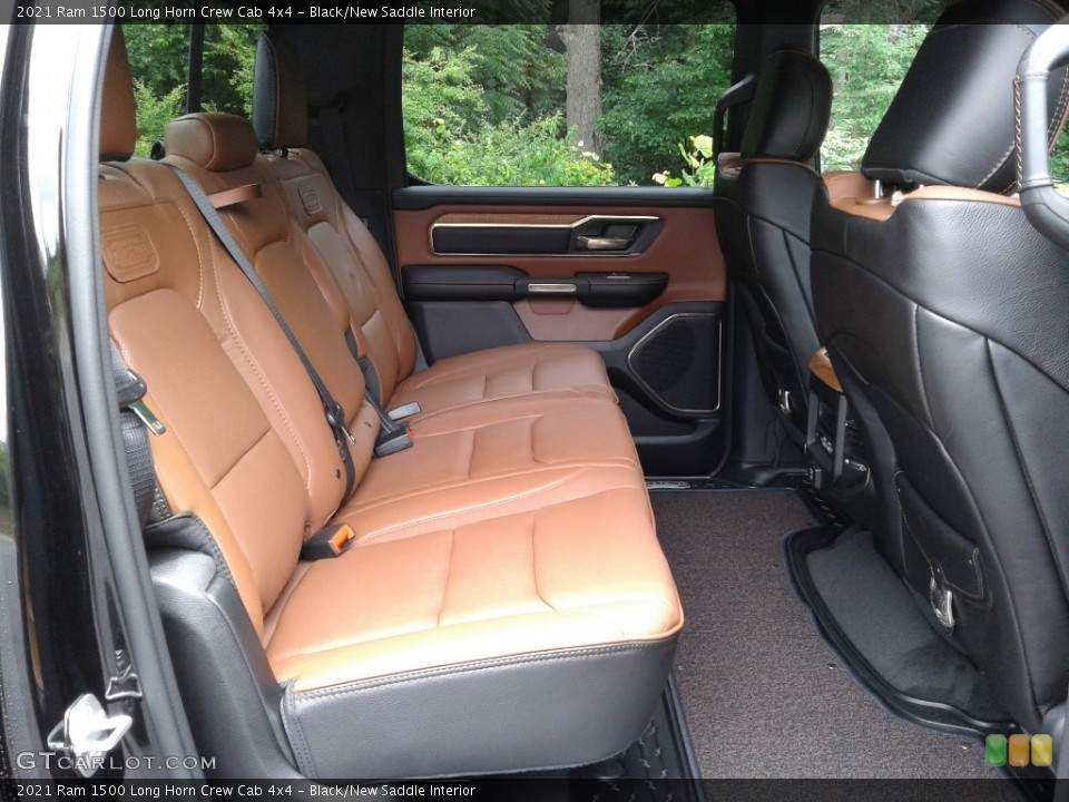 Black/New Saddle Interior Rear Seat for the 2021 Ram 1500 Long Horn Crew Cab 4x4 #142293591