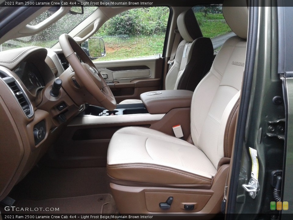 Light Frost Beige/Mountain Brown Interior Front Seat for the 2021 Ram 2500 Laramie Crew Cab 4x4 #142294292