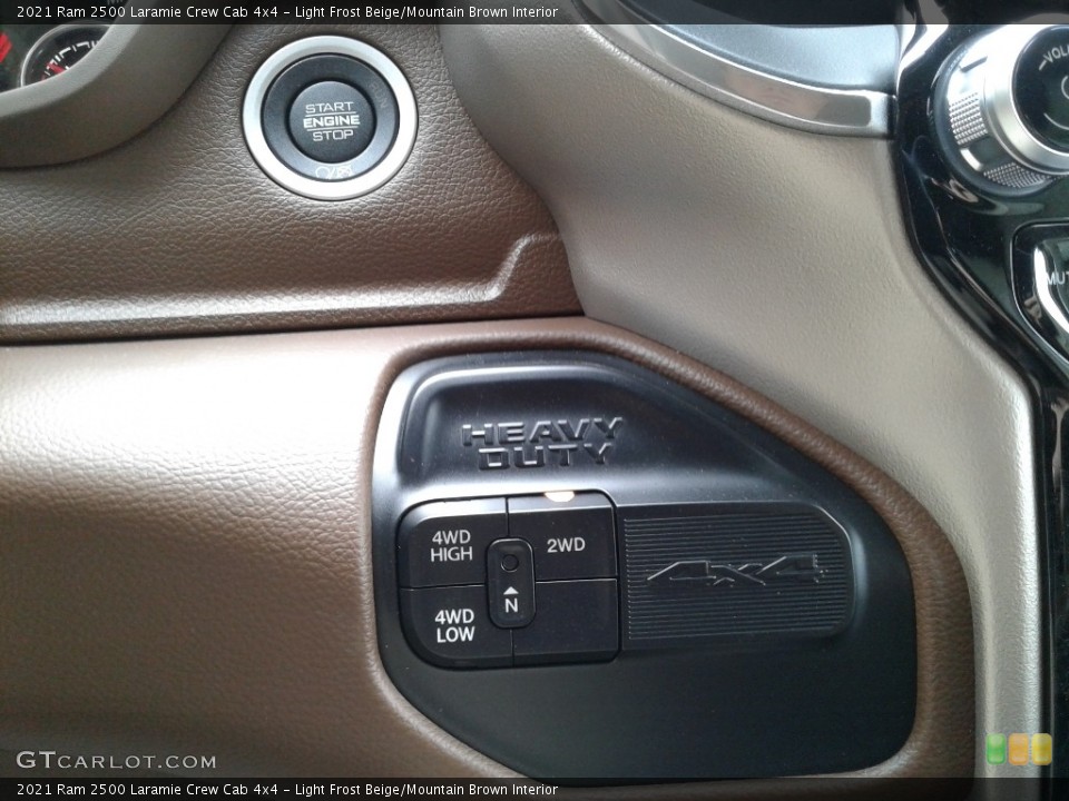 Light Frost Beige/Mountain Brown Interior Controls for the 2021 Ram 2500 Laramie Crew Cab 4x4 #142294575