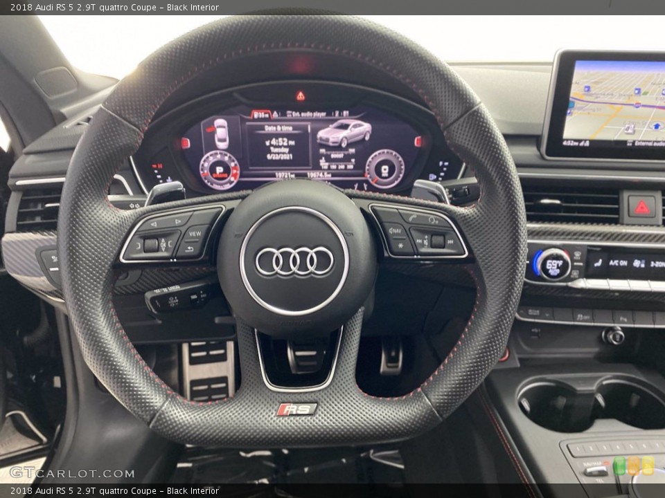 Black Interior Steering Wheel for the 2018 Audi RS 5 2.9T quattro Coupe #142295106