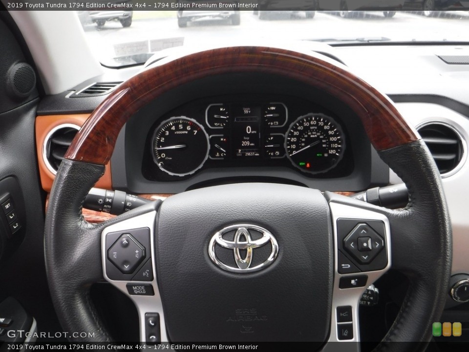 1794 Edition Premium Brown Interior Steering Wheel for the 2019 Toyota Tundra 1794 Edition CrewMax 4x4 #142295274
