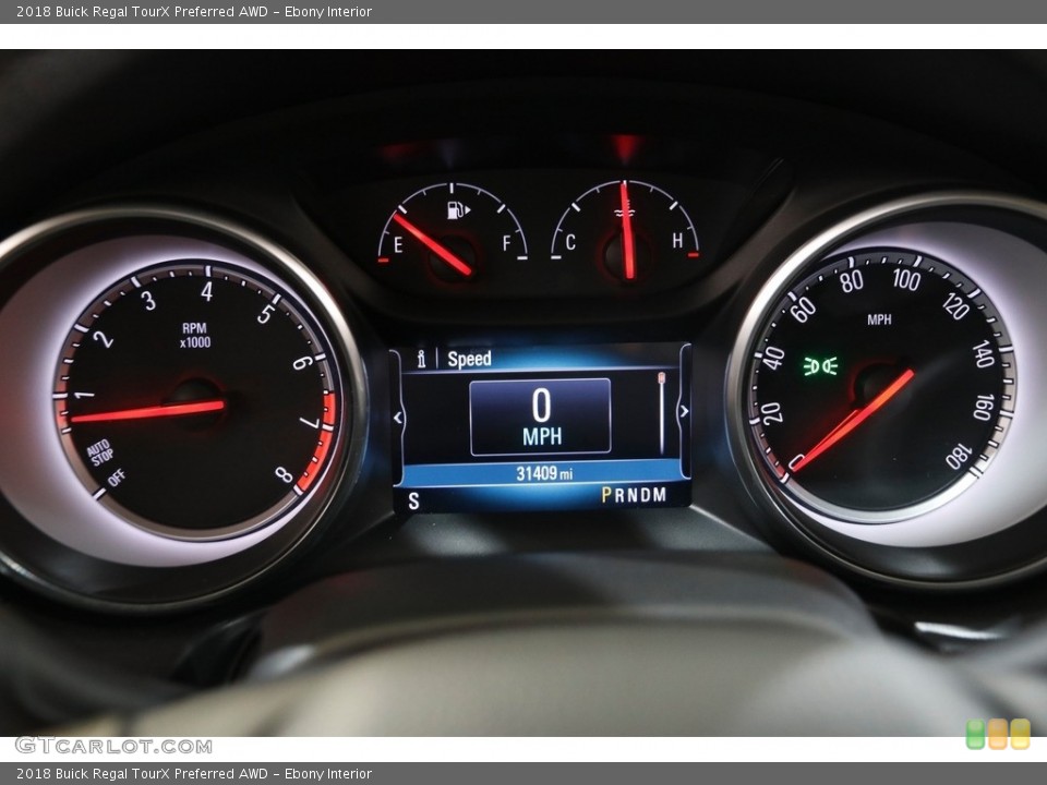 Ebony Interior Gauges for the 2018 Buick Regal TourX Preferred AWD #142296246