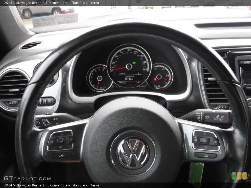 Titan Black Interior Steering Wheel for the 2014 Volkswagen Beetle 2.5L Convertible #142298580