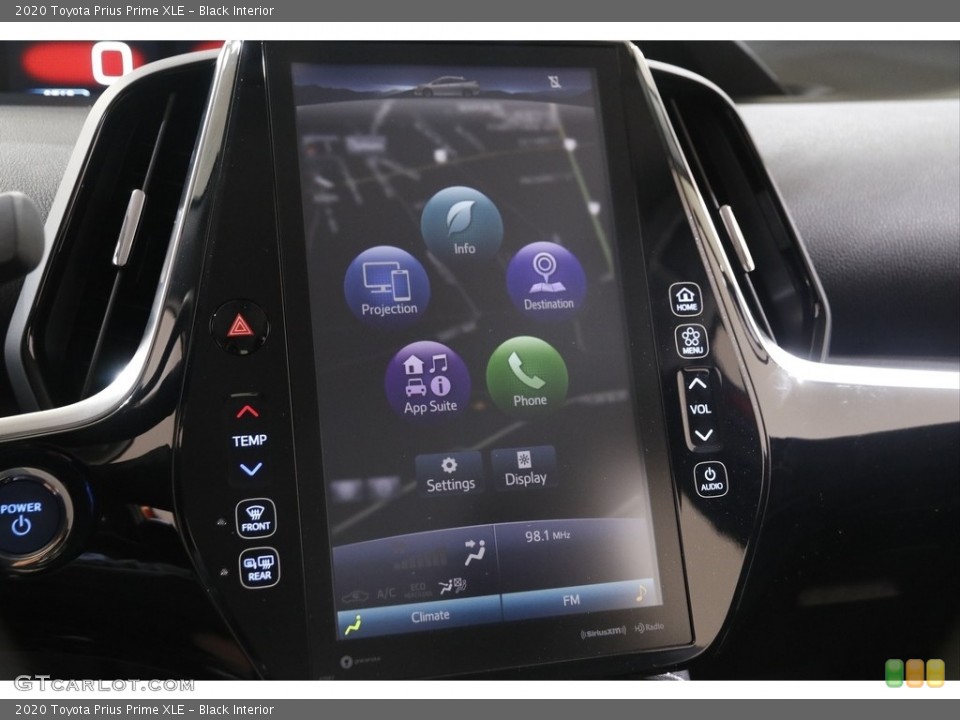 Black Interior Controls for the 2020 Toyota Prius Prime XLE #142302599