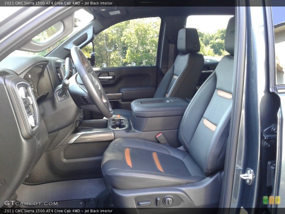 Jet Black Interior Photo for the 2021 GMC Sierra 1500 AT4 Crew Cab 4WD #142302671