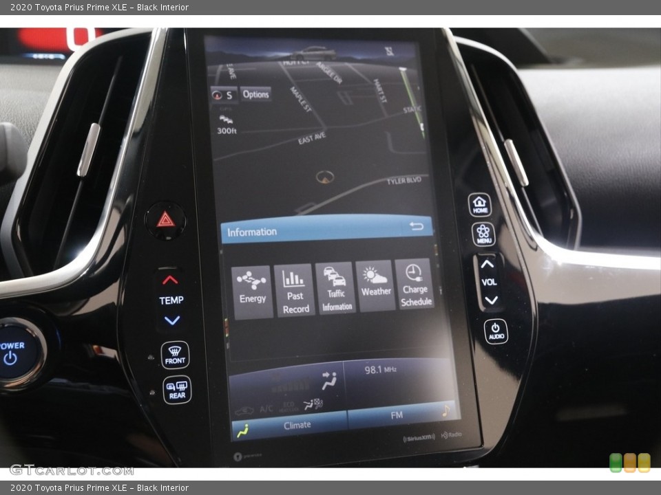 Black Interior Controls for the 2020 Toyota Prius Prime XLE #142302686