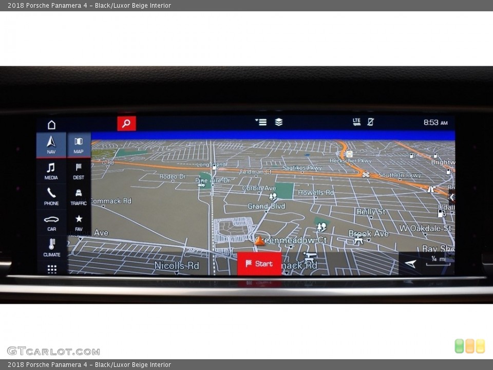 Black/Luxor Beige Interior Navigation for the 2018 Porsche Panamera 4 #142302698