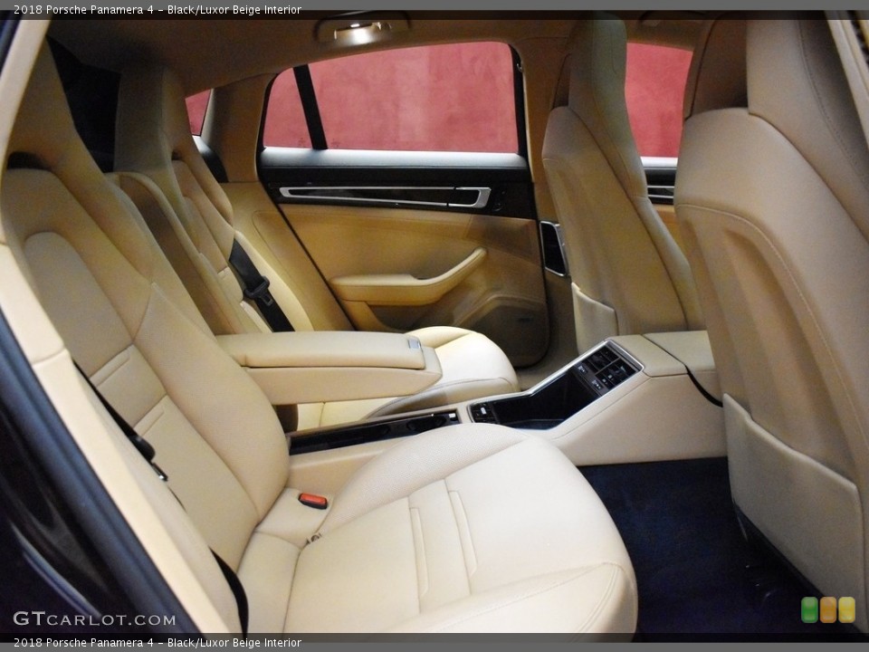 Black/Luxor Beige Interior Rear Seat for the 2018 Porsche Panamera 4 #142302824