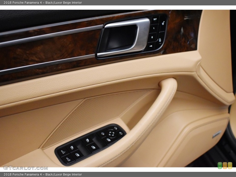 Black/Luxor Beige Interior Door Panel for the 2018 Porsche Panamera 4 #142302869