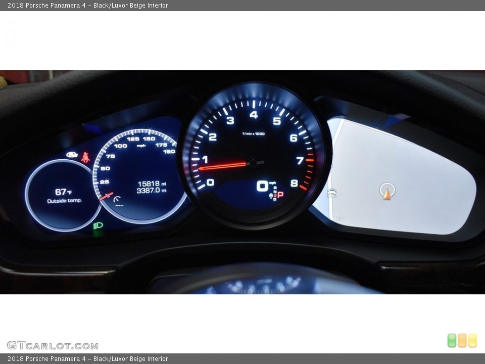 Black/Luxor Beige Interior Gauges for the 2018 Porsche Panamera 4 #142302947