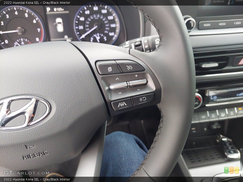 Gray/Black Interior Steering Wheel for the 2022 Hyundai Kona SEL #142303445