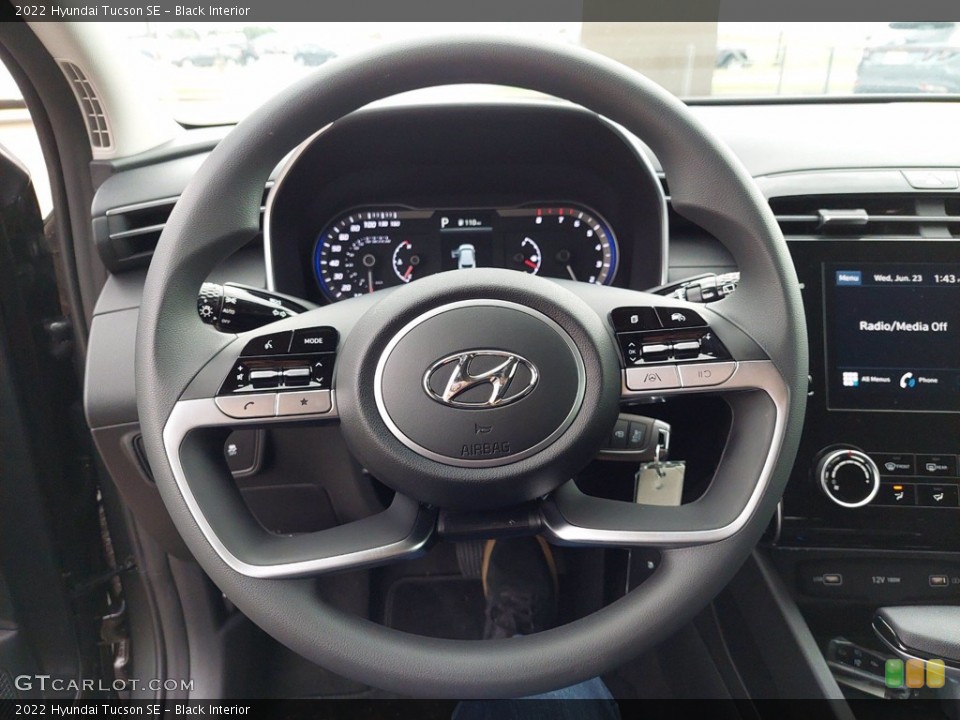 Black Interior Steering Wheel for the 2022 Hyundai Tucson SE #142303973