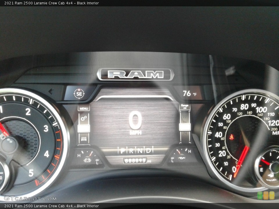 Black Interior Gauges for the 2021 Ram 2500 Laramie Crew Cab 4x4 #142304003