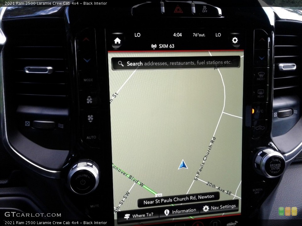 Black Interior Navigation for the 2021 Ram 2500 Laramie Crew Cab 4x4 #142304084