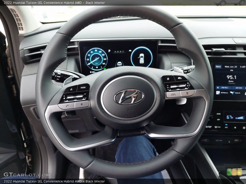 Black Interior Steering Wheel for the 2022 Hyundai Tucson SEL Convienience Hybrid AWD #142304672